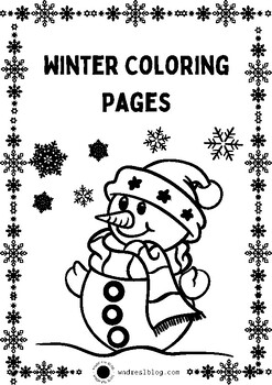 Preview of Winter Coloring Pages Christmas Coloring Activity Printable