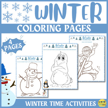 Winter clothes coloring page /Ropa de invierno p/colorear  ENGLISH,SPANISH,GERMAN