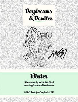 Preview of Winter Coloring Pages: Daydreams And Doodles