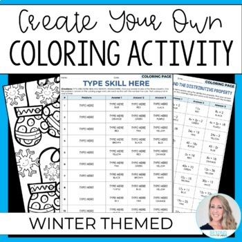Preview of Editable Winter Coloring Pages