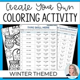 Editable Winter Coloring Pages
