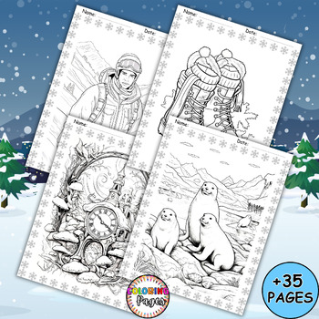 Winter Coloring Pages, Hello Winter January Activities Coloring