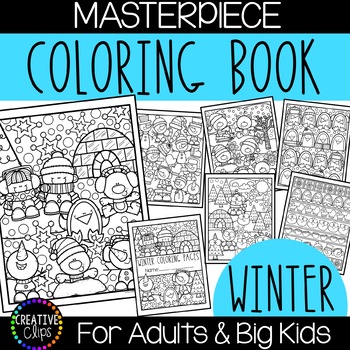 Preview of Winter Coloring Pages: Masterpieces {Made by Creative Clips}