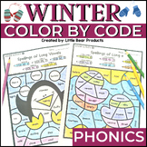 Winter Coloring Pages Phonics Color by Number