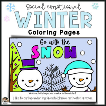 Preview of Winter Coloring Pages | SEL Calming Strategies | December Morning Work