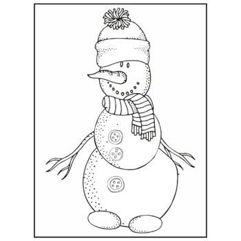 simple winter coloring pages for kids printable
