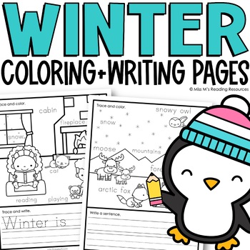 Preview of Winter Coloring Pages Winter Activities and Writing Activities