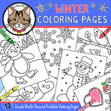 Winter Coloring Pages for Preschool | Kindergarten | First Grade