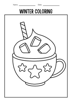 Preview of Winter Coloring Pages(15 pages)
