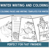 Winter Coloring pages and Writing Templates | K-Elementary