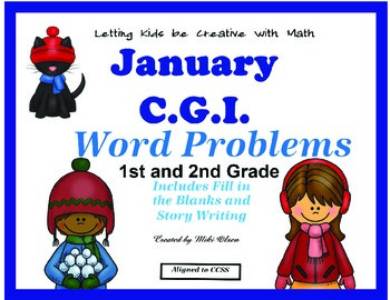 Preview of Winter Common Core Math C.G.I and Math Attacks!  Combo Pack!