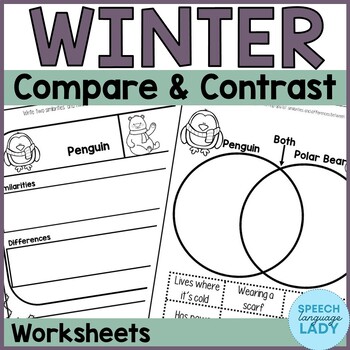 Preview of Winter Compare and Contrast | Similarities and Differences Worksheets