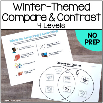Preview of Winter Compare and Contrast Activities- Speech Therapy December January February