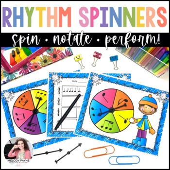 Preview of Winter Composition Activity Elementary Piano & Music Students - Spin A Rhythm