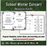 Winter Concert Resource Bundle - Program Template, Student