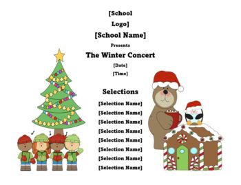 Preview of Winter Concert Program Template