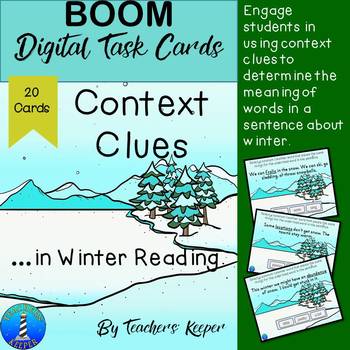 Preview of Winter Context Clue via BOOM Digital Task Cards.