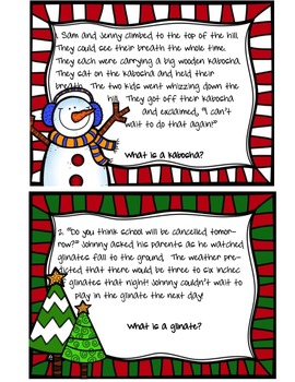 Winter Context Clues by Made by Julia | TPT