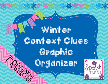 Preview of Winter Context Clues Graphic Organizer FREEBIE