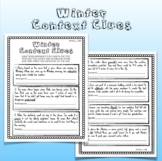 Winter Context Clues Worksheets and Task Cards