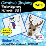 Winter Coordinate Graphing Mystery Pictures Set 1