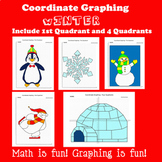 Winter Coordinate Plane Graphing Picture: Winter Bundle 5 in 1