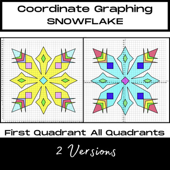 Preview of Coordinate Graphing Picture Symmetrical Design (2 Versions)-Ordered Pairs