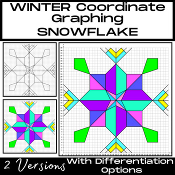 Preview of Coordinate Graphing Symmetrical Design-2 Versions-Ordered Pairs