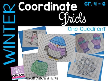 Preview of Winter Coordinate Grids - One Quadrant