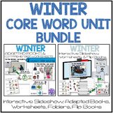 Winter Core Word Slideshow, Adapted Book, Worksheet, Flip 