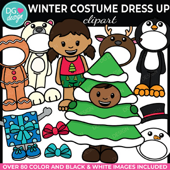 Preview of Winter Costumes Dress Up Clipart | Winter Dress Up | Christmas Dress Up
