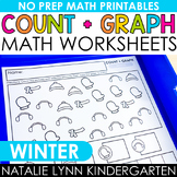 Winter Count and Graph Graphing Kindergarten Math Workshee
