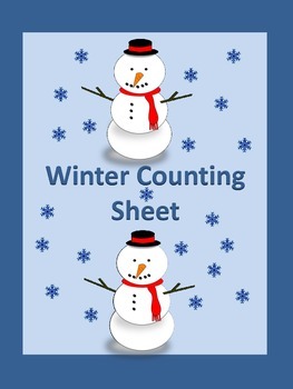 Winter Count and Write Counting Math Worksheet **FREE** by My Kinder Garden