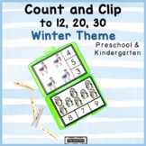 Winter Counting Activities | Count and Clip 1-30