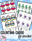 Winter Counting Cards for Preschool Math Center