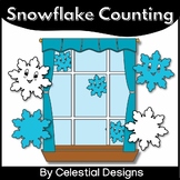 Winter Counting Clip Art Math Set - Snowflakes in a Window