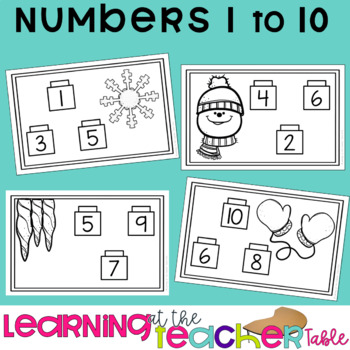 Winter Counting Mats FREEBIE by Learning at the Teacher Table | TpT