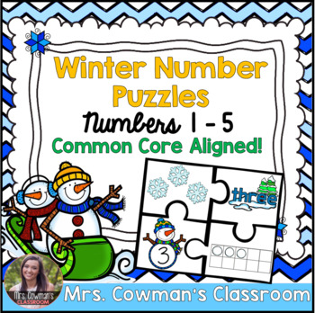 Preview of Winter Counting Number Puzzles 1 - 5