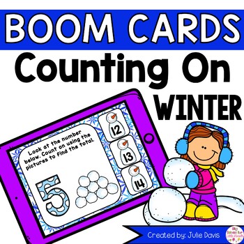 Preview of Winter Counting On Addition Digital Game Boom Cards