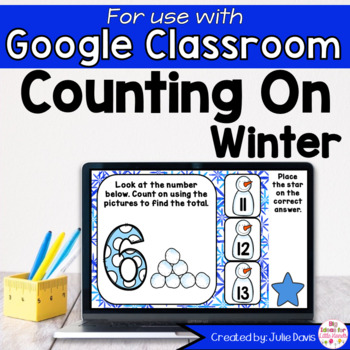 Preview of Winter Counting On Addition Game for Google Classroom