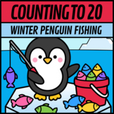 Winter Counting To 20 Penguin Fishing with Math Boom Cards
