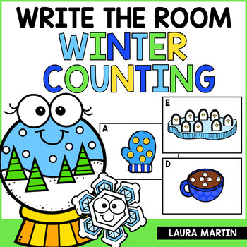 Preview of Winter Counting - Winter Count the Room - Winter Math Write the Room 