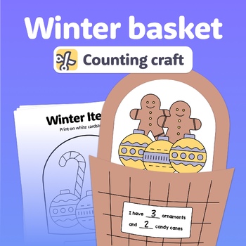 Preview of Winter Counting to 5 Craft | Pre-k & Kindergarten Christmas Math Center Activity