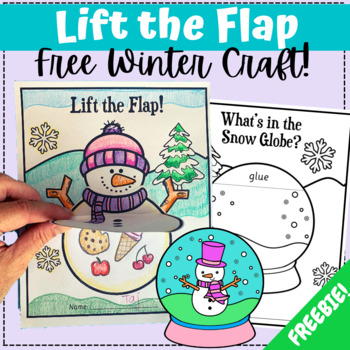 Preview of Winter Craft - Lift the Flap Snowglobe or Snowman Craft - Freebie!