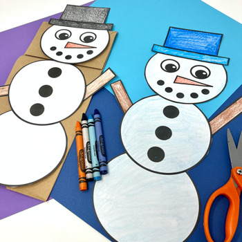 Snowman In A Bag Winter Craft for preschool