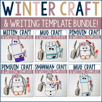 Preview of Winter Crafts | Winter Writing Crafts | Writing Activity Bundle