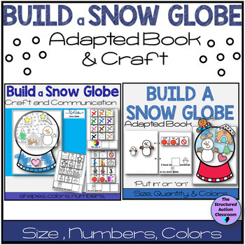 Preview of Winter Craft and Adapted Book "Put in the Snow Globe"  Bundle Speech, SPED
