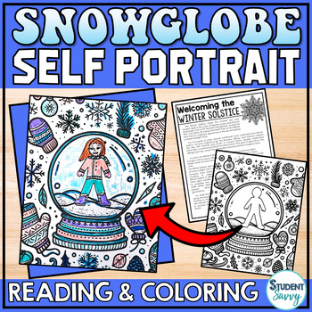 Trapped in a Snow Globe Activity Winter Self Portrait Craft Coloring