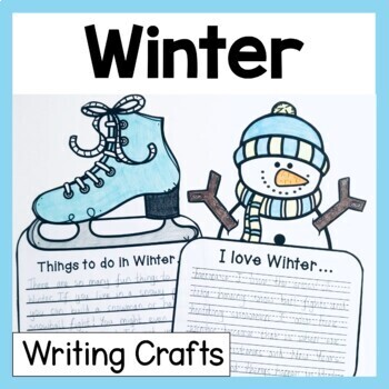 Preview of Winter Writing Crafts | No Prep Winter Writing Prompts Snowman Writing Prompt