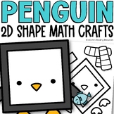 Winter Crafts Penguin Shape Crafts | 2D Shape Math Centers